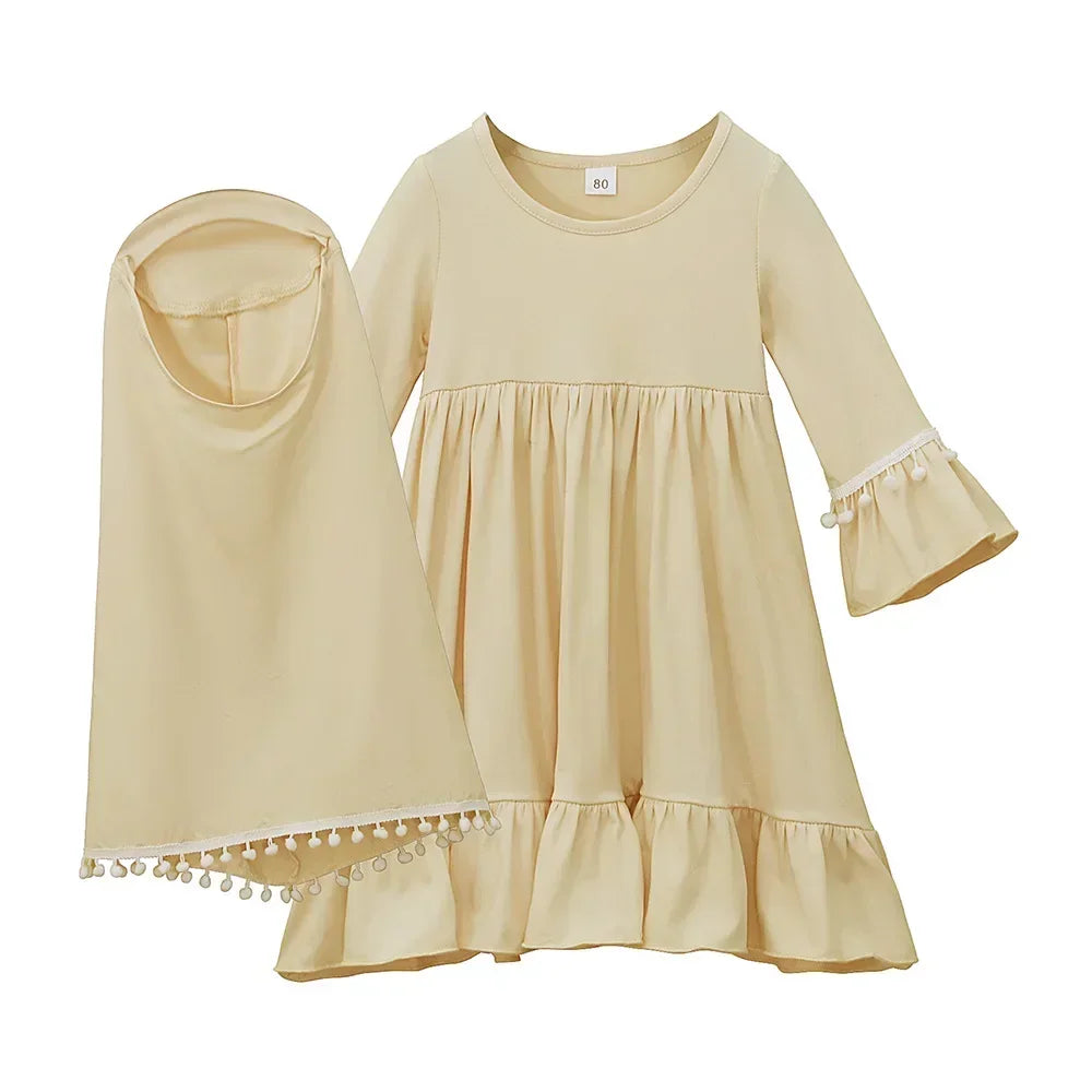 Kids Girls Hijab & Abaya Set