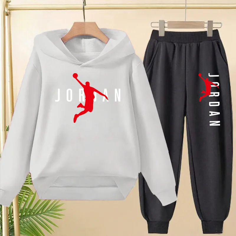 Kids 2-Piece Hoodie and Pants Tracksuit Set (Ages 2-13)