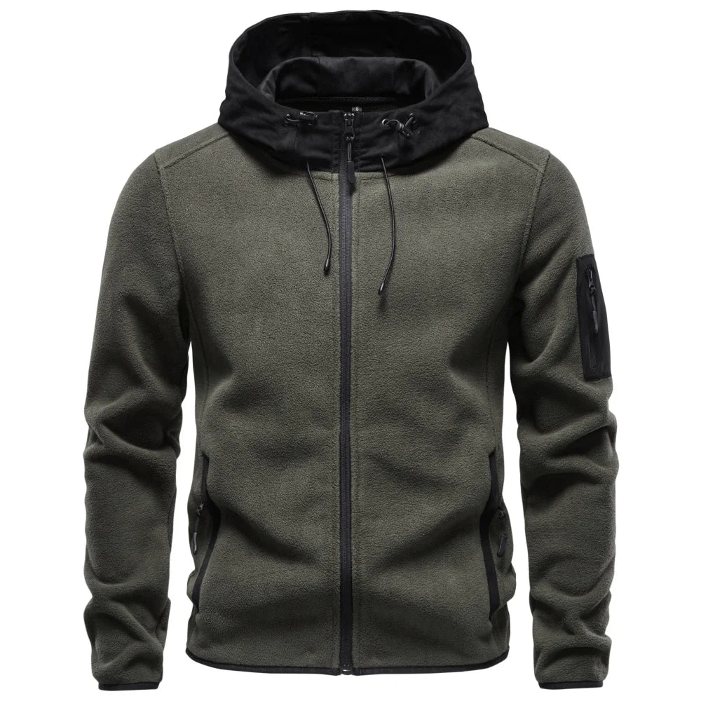 2026 Men’s Casual Fleece Zip-Up Hoodie