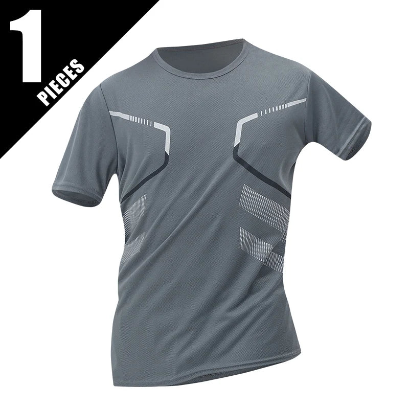 Men’s Quick-Dry Printed Sports T-Shirt