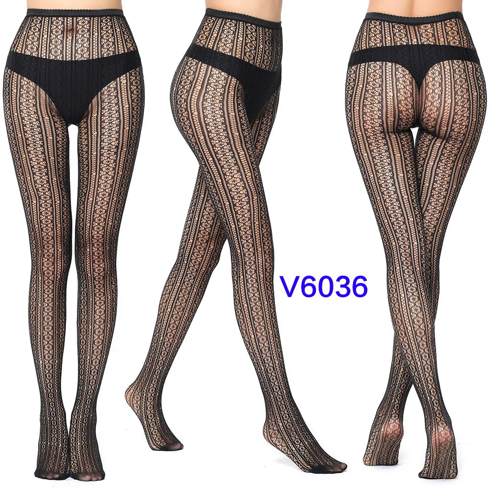 Women’s Sheer Geometric Pattern Tights