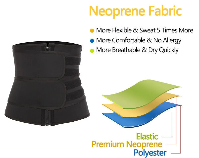 Waist Trainer Sweat Belt – Adjustable Body Shaper Workout Cincher for Fitness, Exercise & Abdominal Support