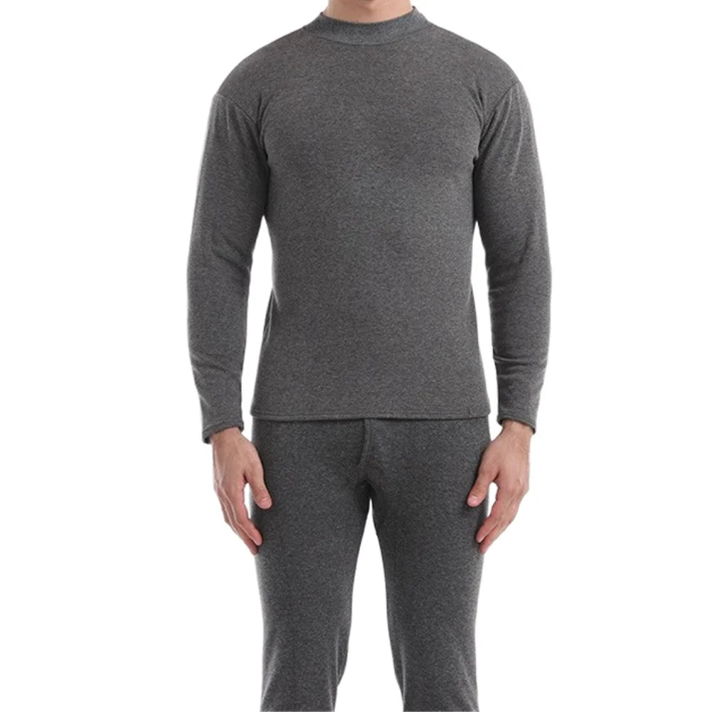 Men's Fleece-Lined Winter Thermal Underwear Set