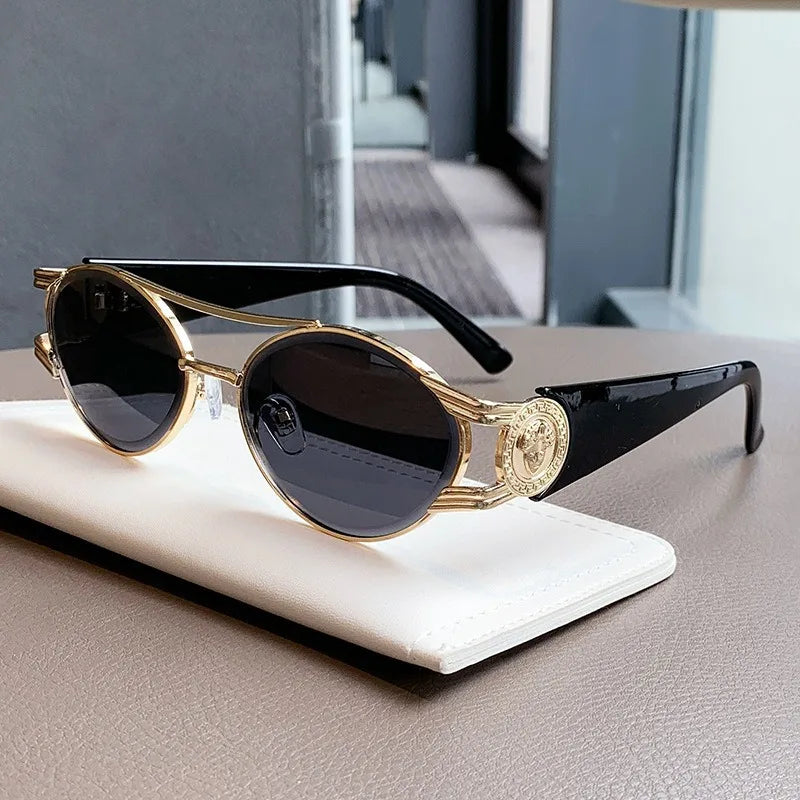 Unisex Oval Gradient Fashion Sunglasses