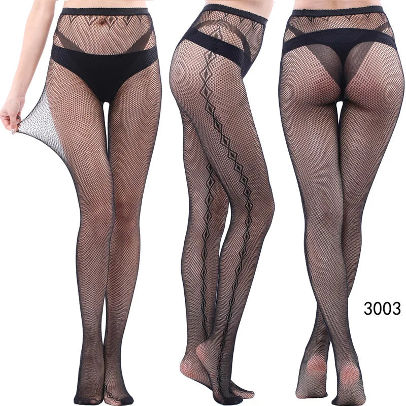 Women’s Sheer Geometric Pattern Tights