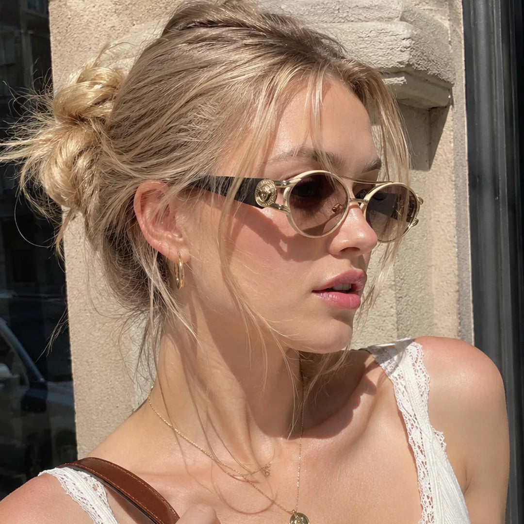Unisex Oval Gradient Fashion Sunglasses