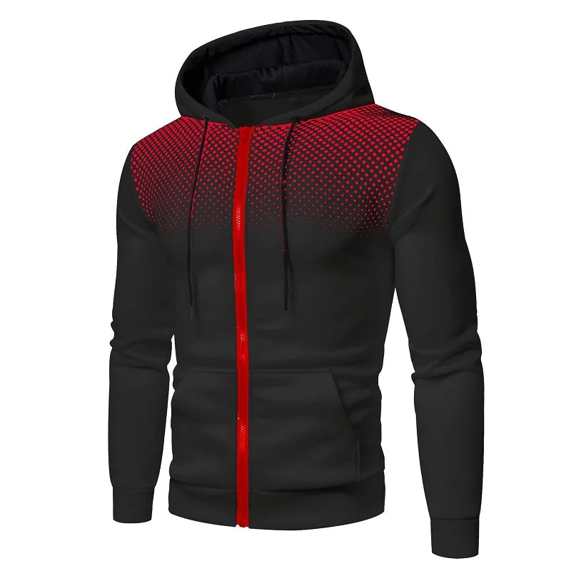 Men’s Polka Dot Zip Hoodie