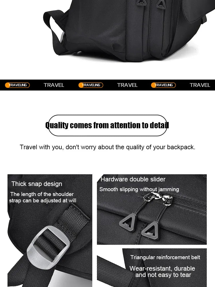 Unisex Oxford Casual Backpack with Laptop Compartment