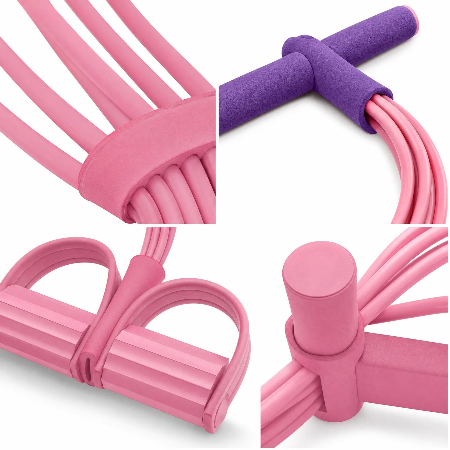 6-Tube Resistance Band Pedal Trainer – Sit-Up Assistant & Elastic Pull Rope for Full Body Home Gym, Leg, Arm & Waist Workouts