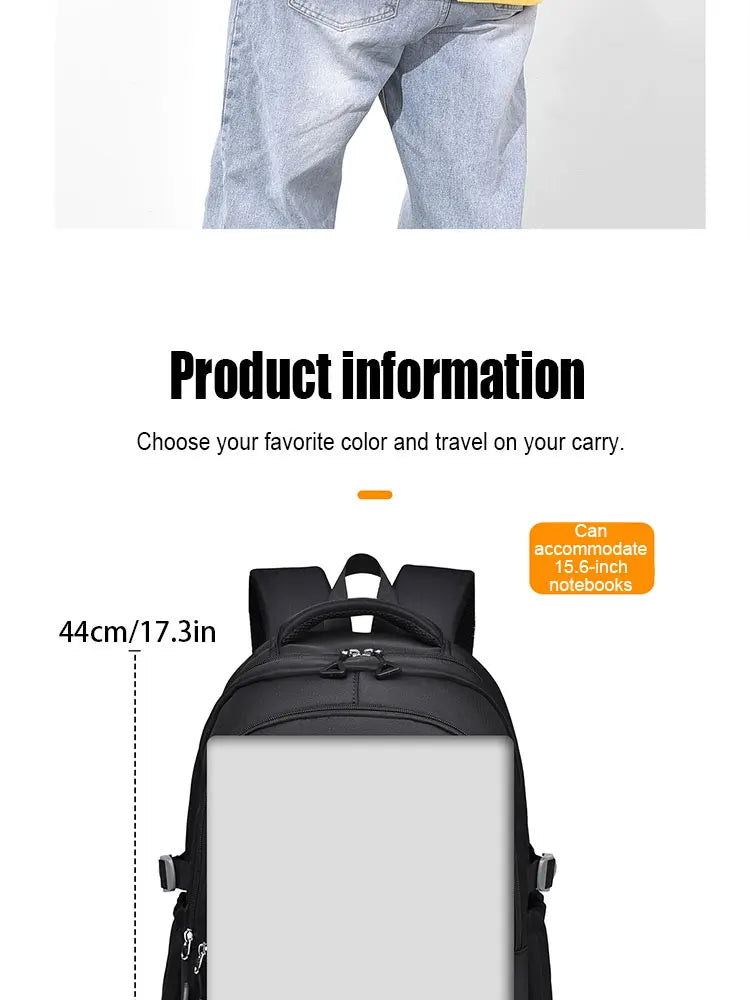 Unisex Oxford Casual Backpack with Laptop Compartment