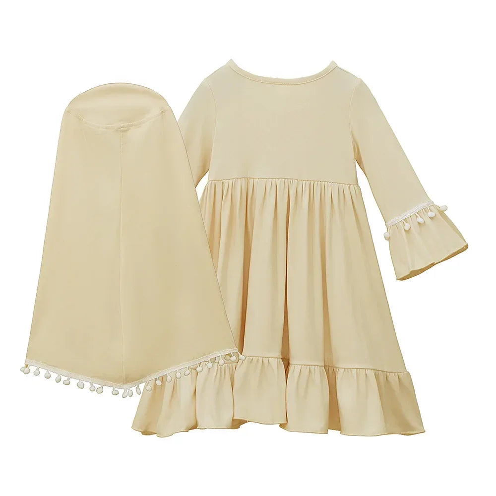 Kids Girls Hijab & Abaya Set