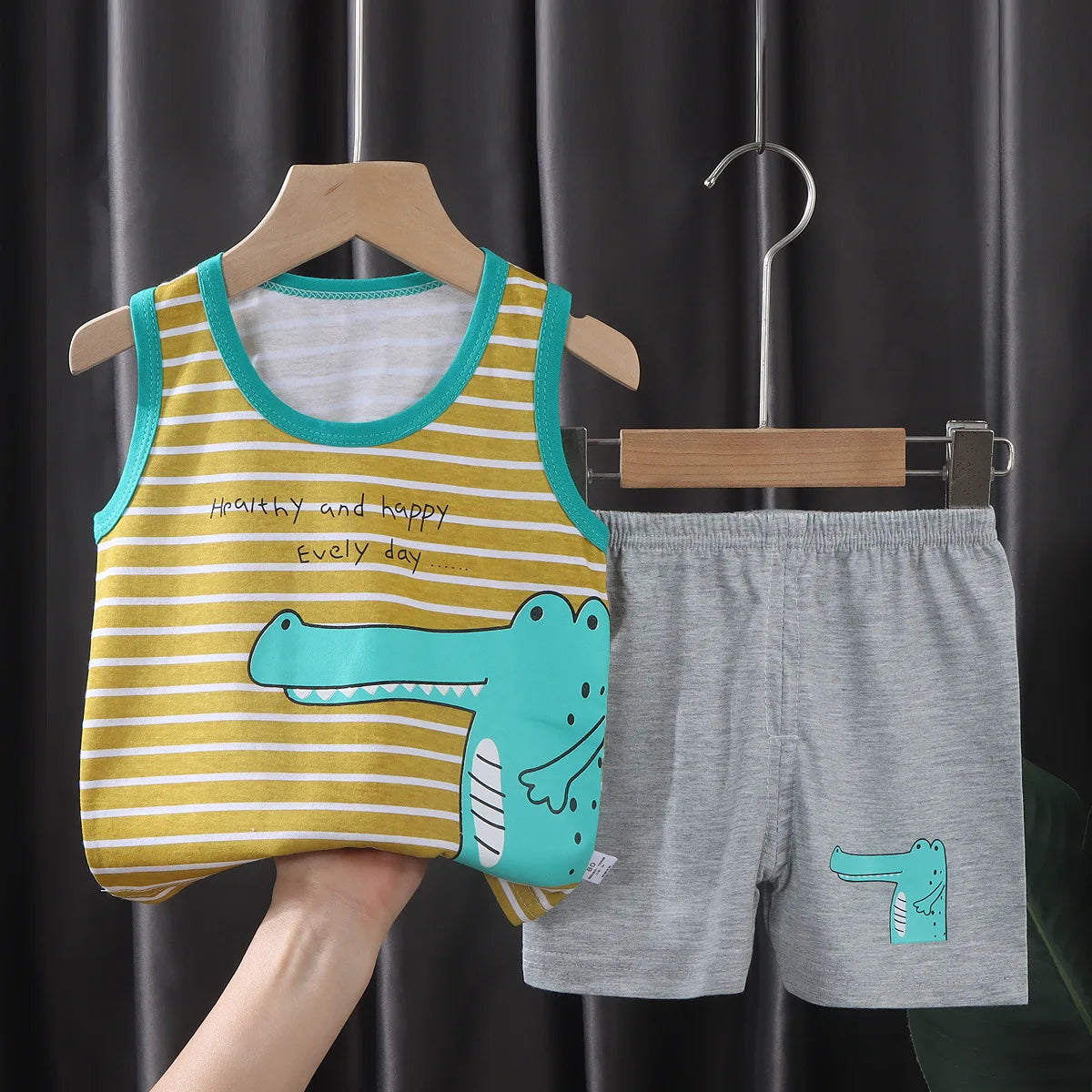 Kids’ Cotton Tank Top & Shorts Set
