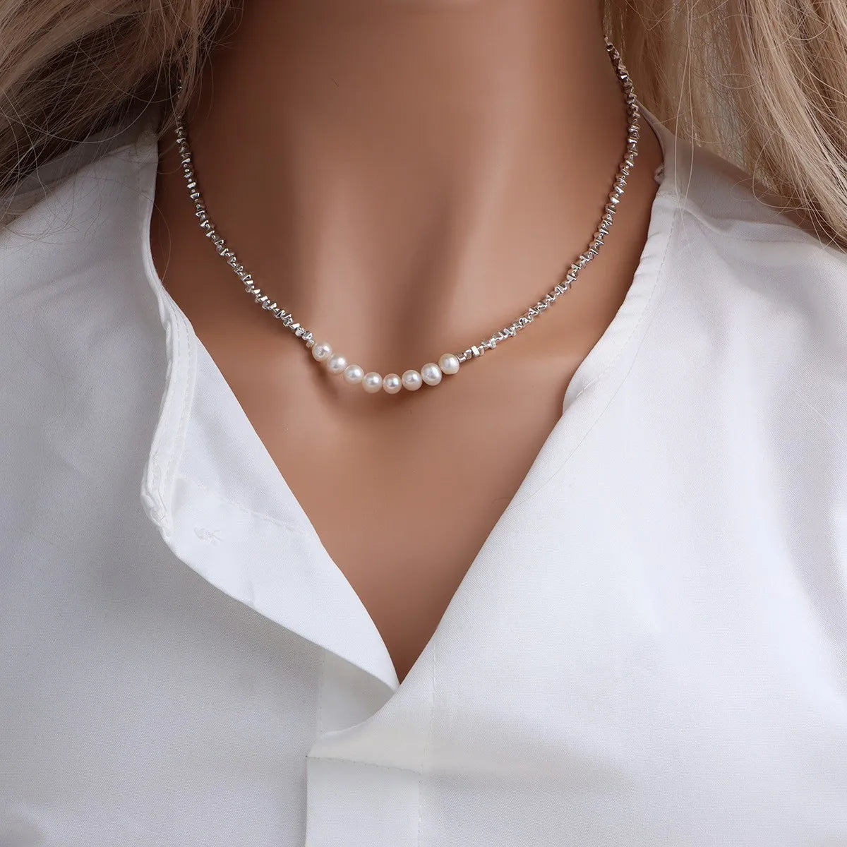 Minar Exquisite 14K Gold-Plated Copper Beaded Choker Necklace with Imitation Pearls, Elegant Women’s Birthday Gift