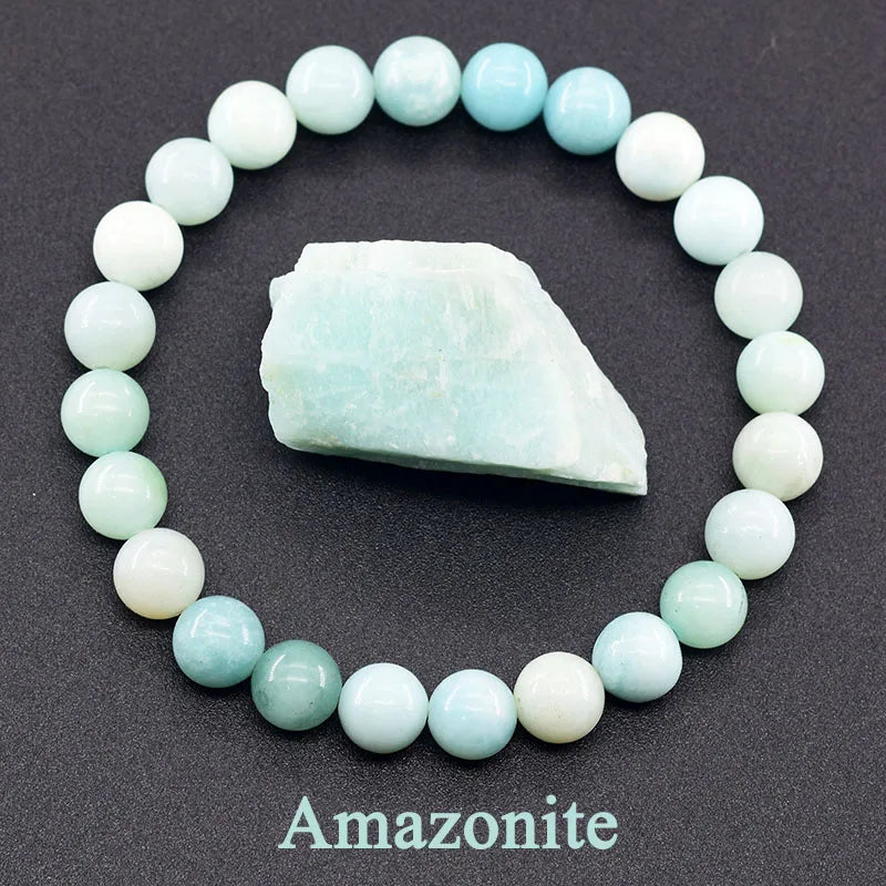 Indian Agate Bead Bracelet for Women – Natural Colorful Crystal Stone Strand Bracelet, Energy-Inspired Yoga Jewelry Gift