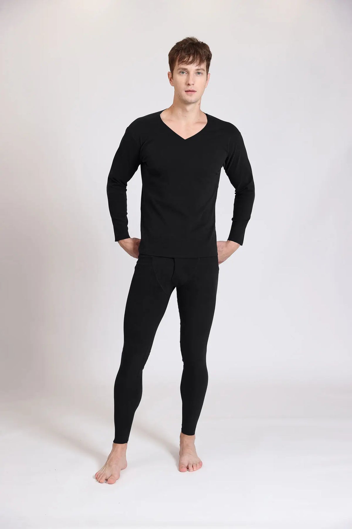 Men's Fleece-Lined Thermal Underwear Set
