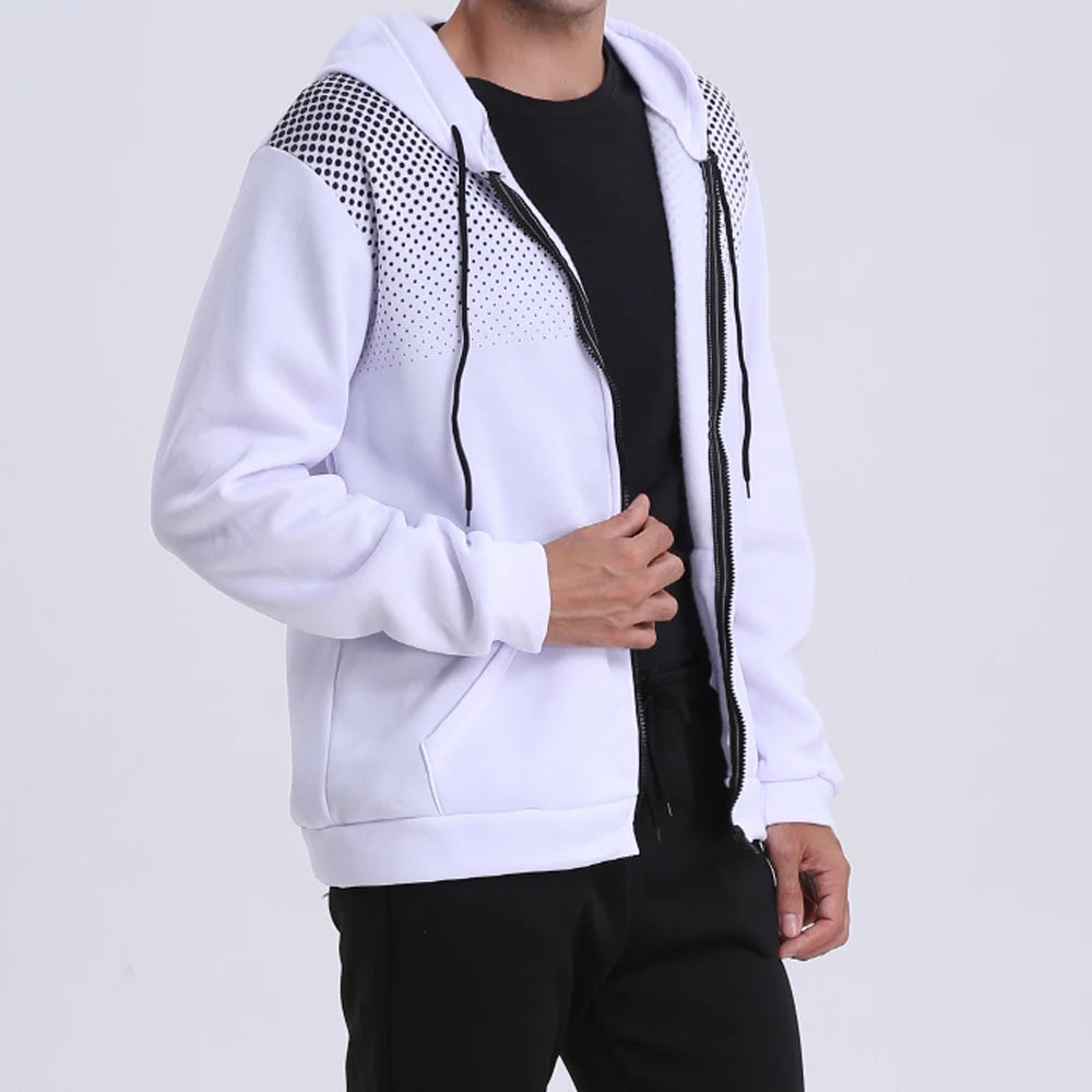 Men’s Polka Dot Zip Hoodie