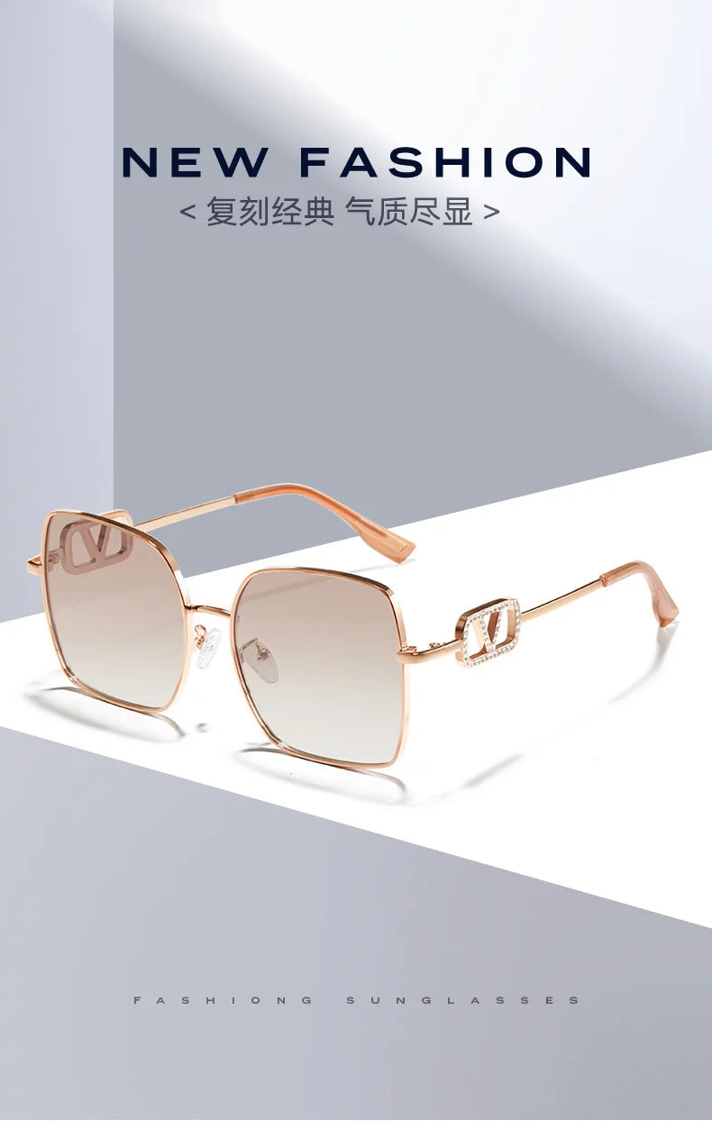 2026 New Women’s Vintage Metal Sunglasses – UV Protection Polarized High-Fashion Sunshade Eyewear, Stylish Gafas de Sol Mujer.