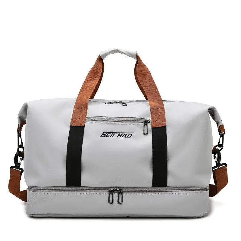 Travel Gym Duffle Bag – Portable Carry-On Weekender Shoulder & Crossbody Bag for Fitness, Sports and Short Trips