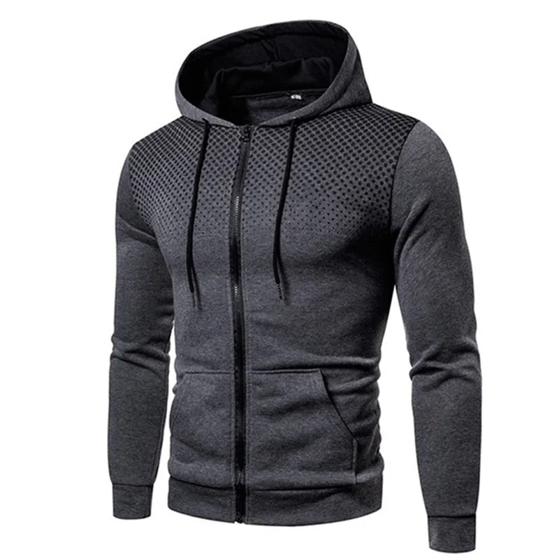 Men’s Polka Dot Zip Hoodie