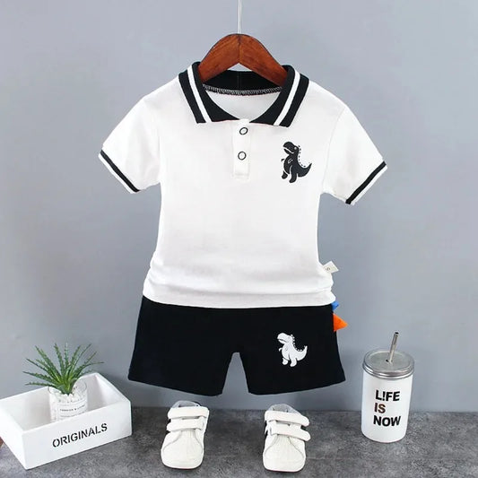 2-Piece Baby Boy Cartoon T-Shirt and Shorts Set