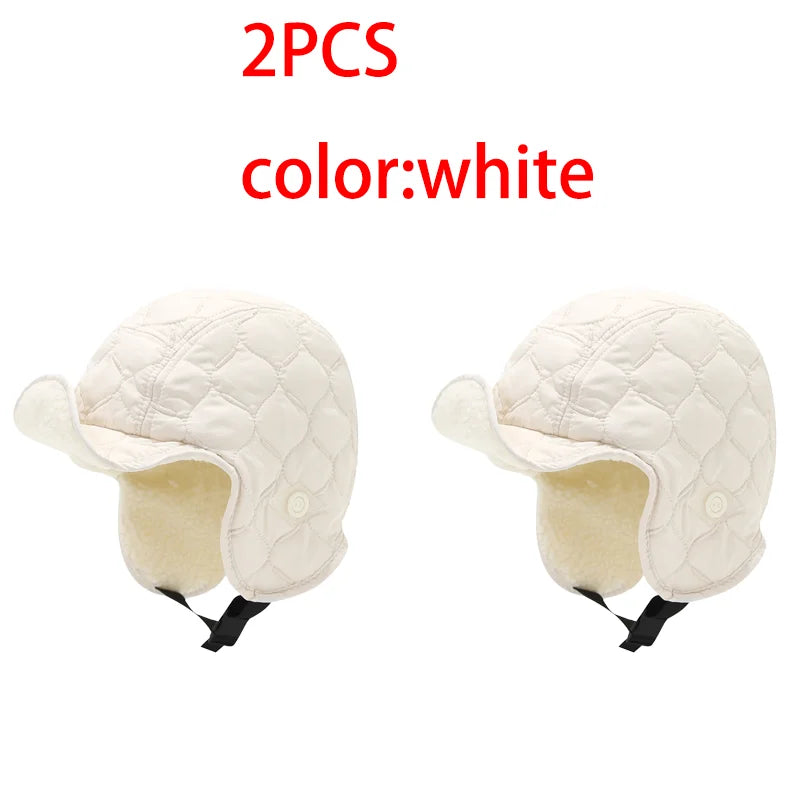 1/2/3PCS Windproof Warm Hat Winter Fleece Thickened Thermal Outdoor Ski Hat Earflap Men Women Cycling Ear Protectors Hats