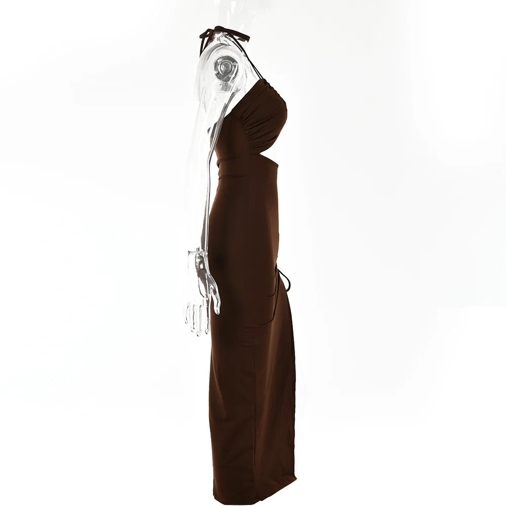 Backless Bodycon Midi Dress