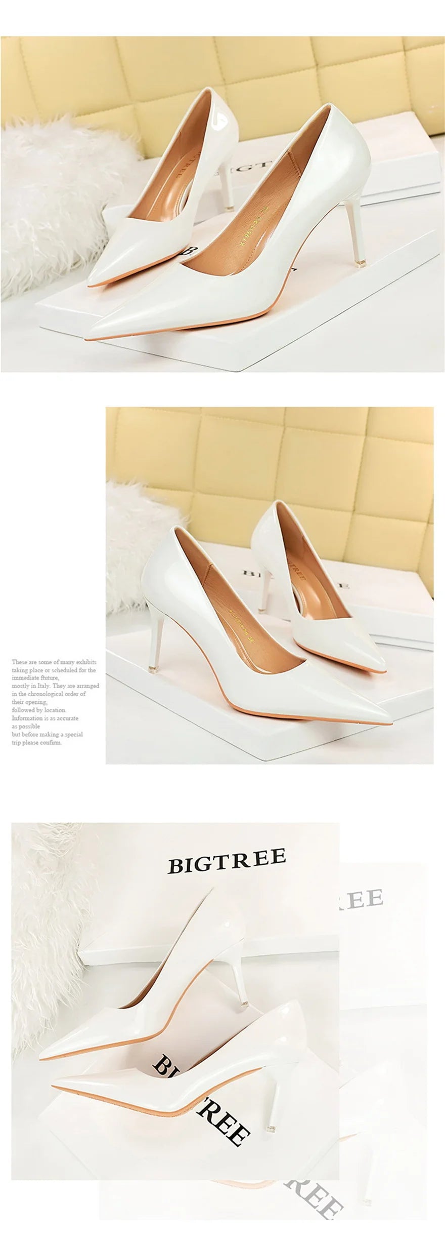 Patent Leather Pointed Toe High Heel Pumps