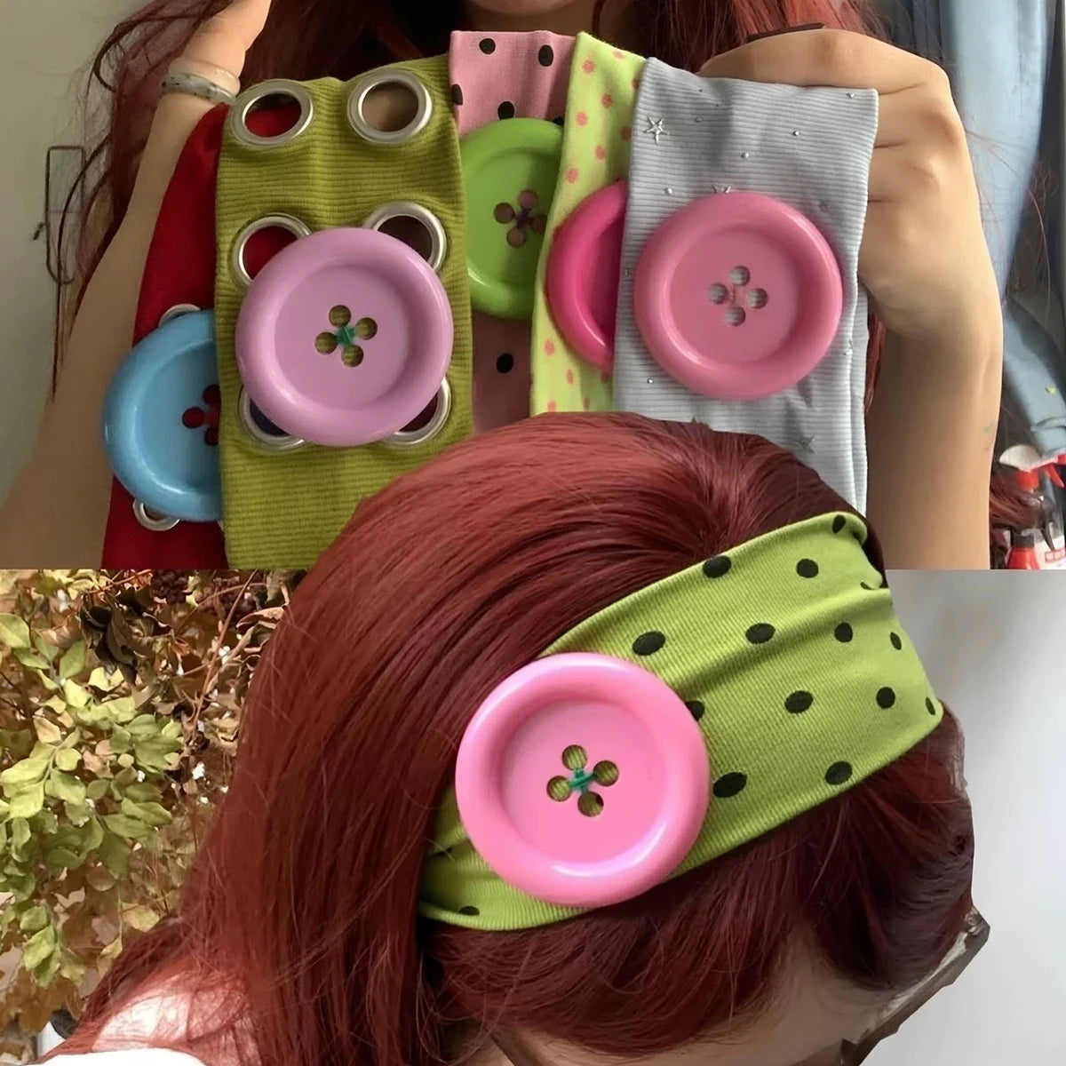 Women’s Y2K Retro Dot Stretch Headband