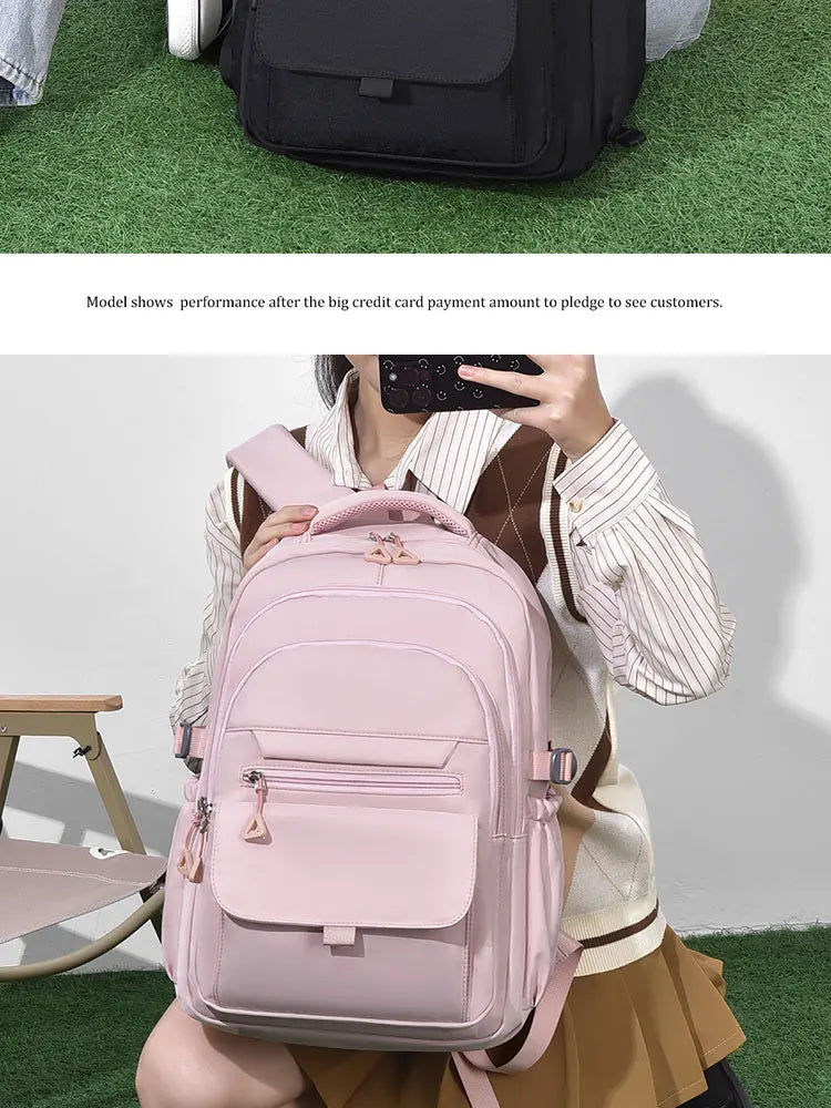 Unisex Oxford Casual Backpack with Laptop Compartment
