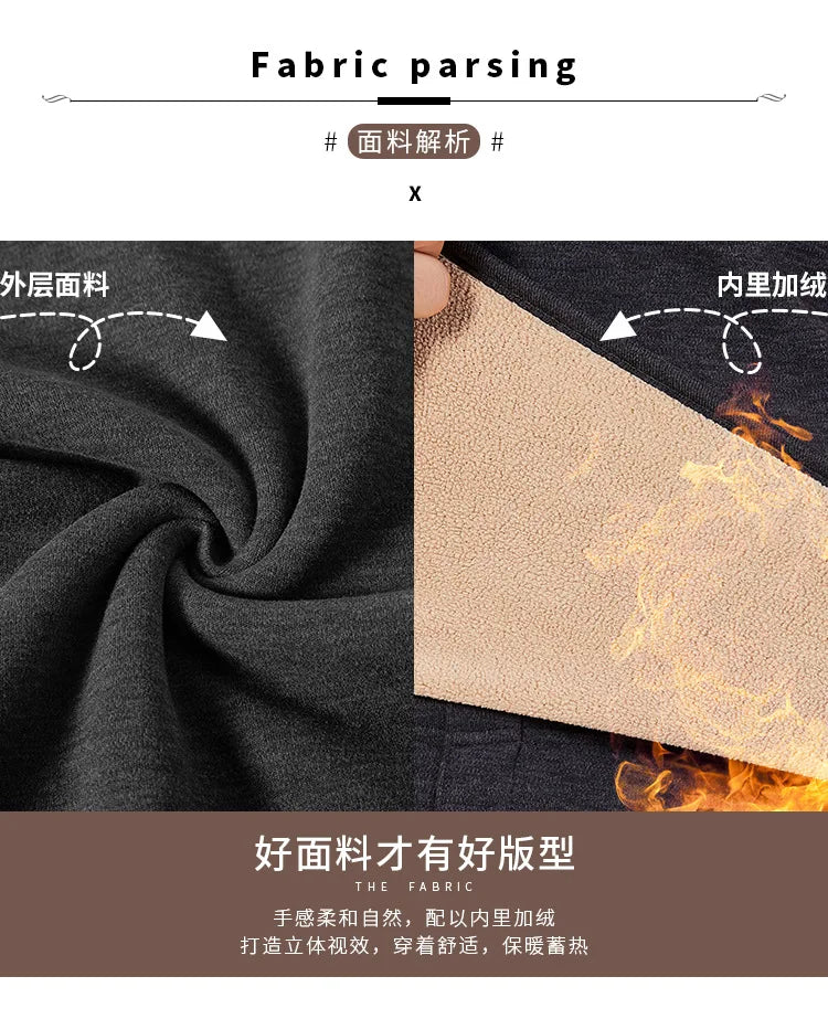 Men's Mock Neck Fleece Thermal Underwear Set