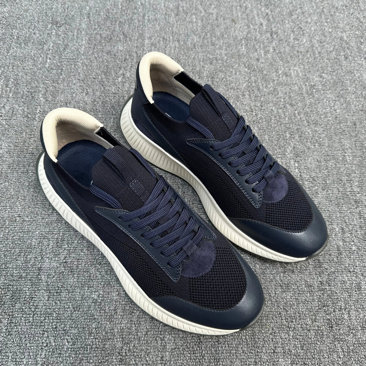2026 Summer Breathable Sports Casual Shoes For Men, Thick Sole Height Increasing Lace Up Comfort Versatile Mesh Running Sneakers