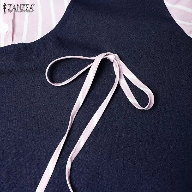 Elegant Striped Ramadan Maxi Dress