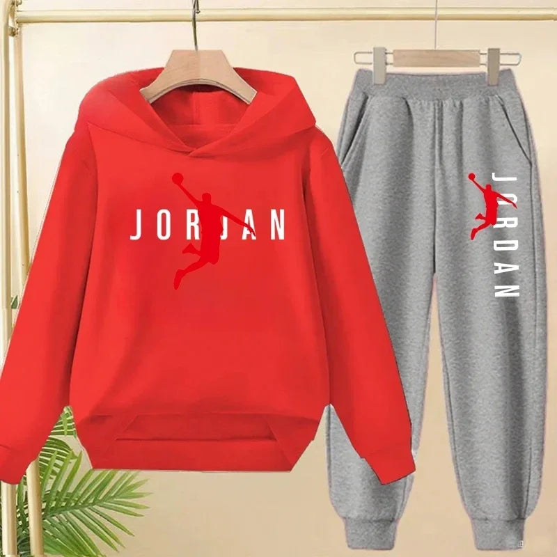 Kids 2-Piece Hoodie and Pants Tracksuit Set (Ages 2-13)