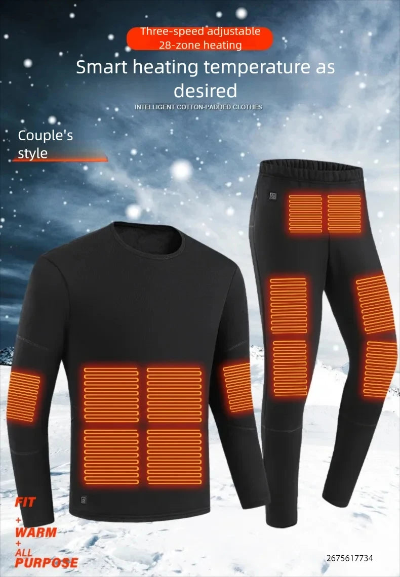 Unisex USB Heated Thermal Jacket – 52 Heating Zones