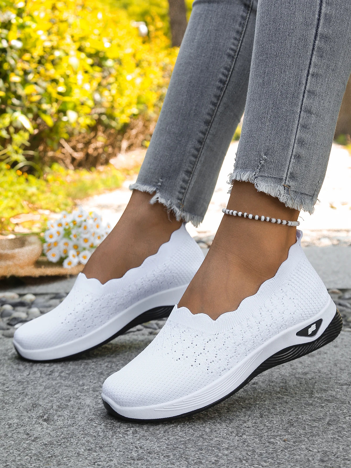 Women's 2026 Summer Breathable Knit Slip-On Sneakers Ultra Lightweight Soft Sole Comfortable Casual Loafers for Daily Work Walk