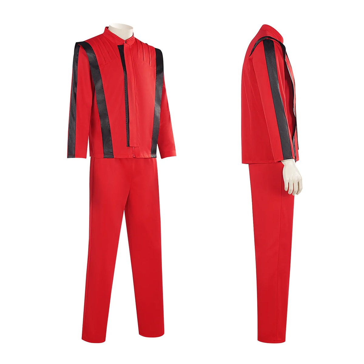 Michael Jackson Coat Pant Set Michael Scary Night Premium Overcoat Red Leather Jacket Vintage Thriller Party Cosplay Costume