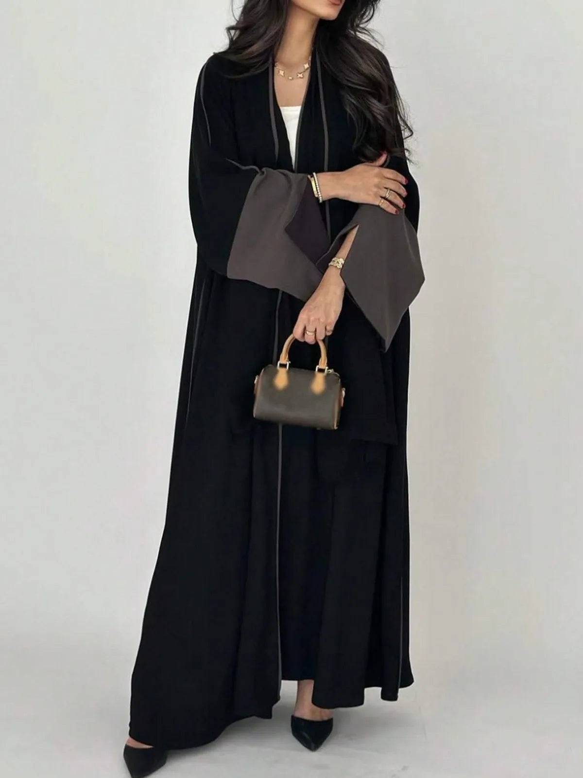 Elegant Open Front Abaya