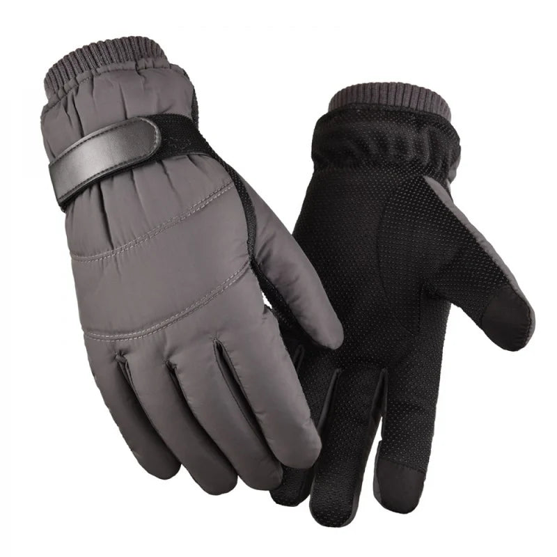 Winter Gloves Men Windproof Down Alternative Fleece Lined Thickened Warm Autumn Winter Motorcycle Cycling E-Bike Ski