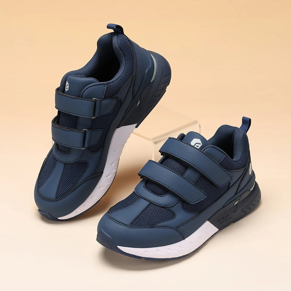 Men'S Athletic Shoes Wide Width With Adjustable Straps Low-Top Non-Slip Lightweight Running Shoe For Swollen Feet Arch Support