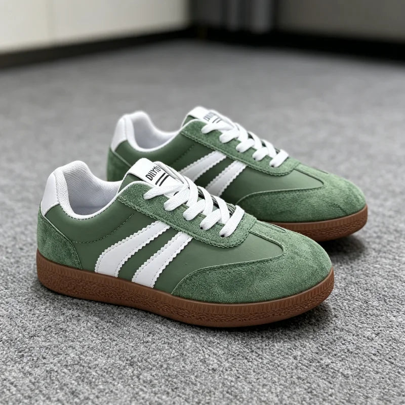 Men’s & Women’s Classic Retro Training Sneakers – Thick-Sole Lace-Up Casual Running Shoes for Everyday Comfort