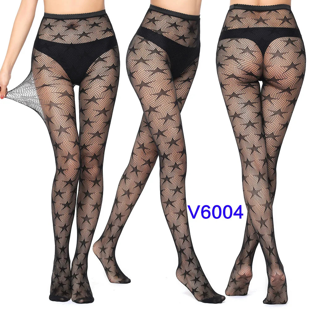 Women’s Sheer Geometric Pattern Tights