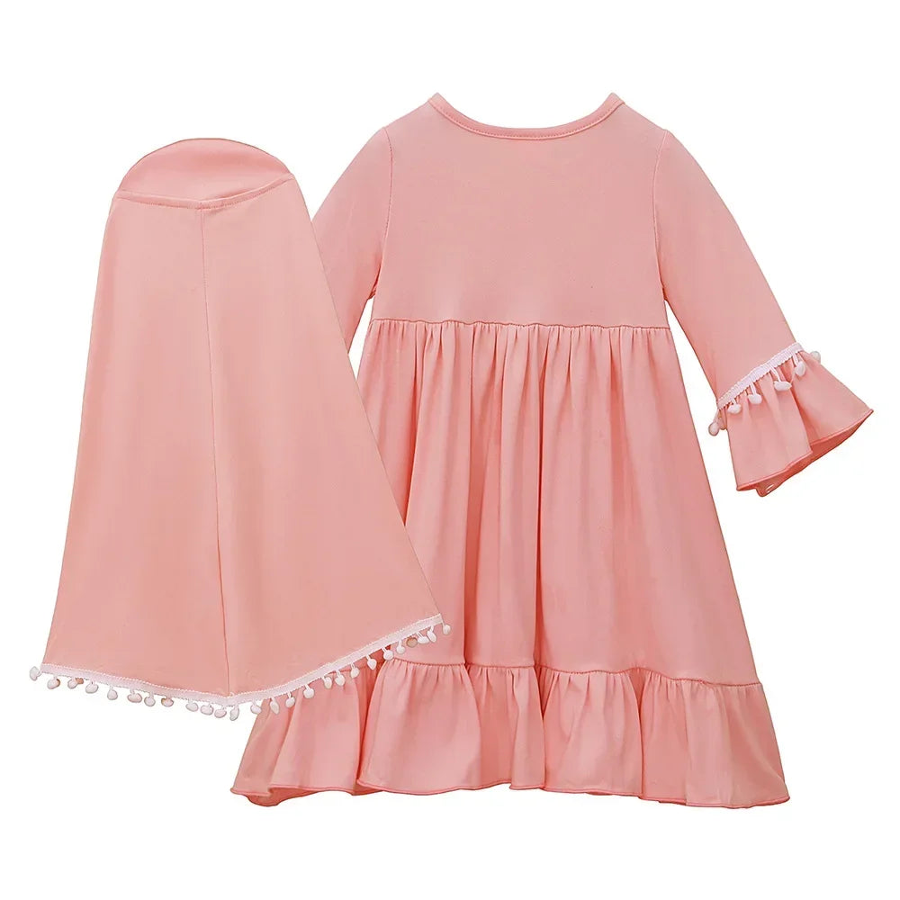 Kids Girls Hijab & Abaya Set