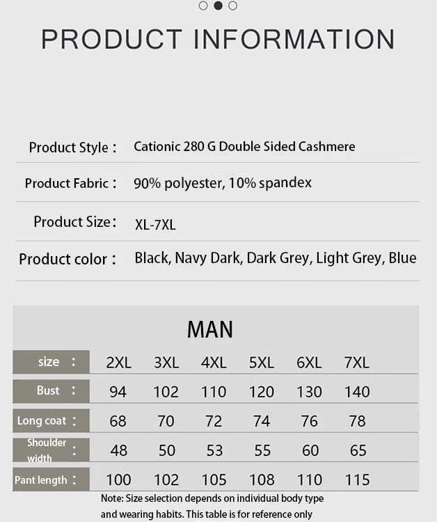 Men's Fleece-Lined Thermal Underwear Set