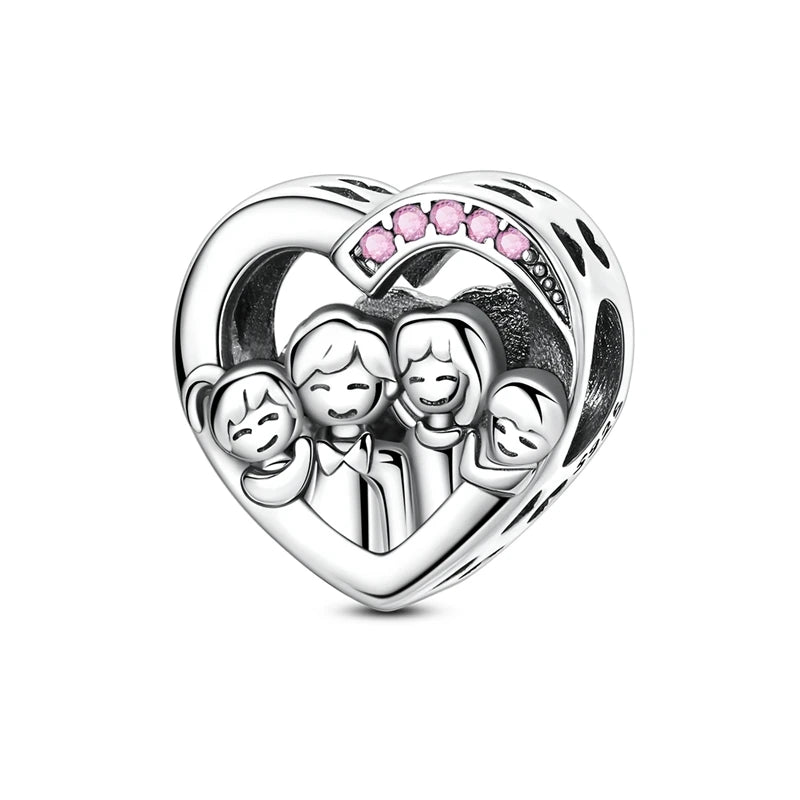 925 Sterling Silver Pink Ballet Girl Bow Pendant Charm Bead for Women – Elegant DIY Jewelry Making Charm for Bracelets & Necklaces