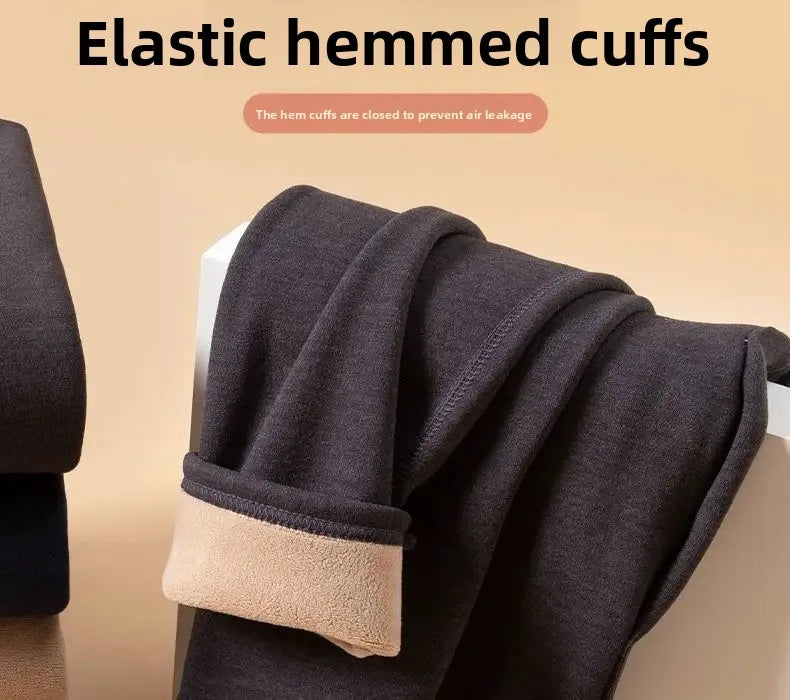 Men's Plus Size Fleece-Lined Thermal Underwear Set