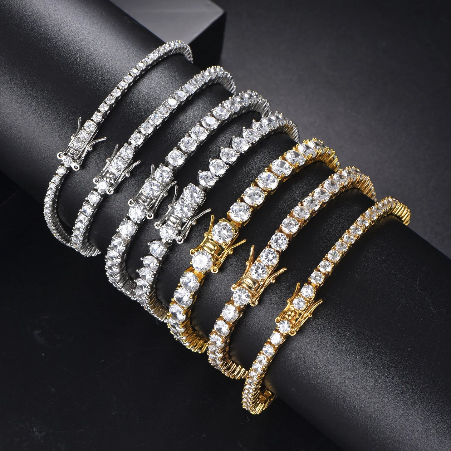 Factory Price D VVS1 Moissanite Tennis Bracelet – 925 Sterling Silver Single Row Classic Bracelet for Women & Men with GRA Certificate