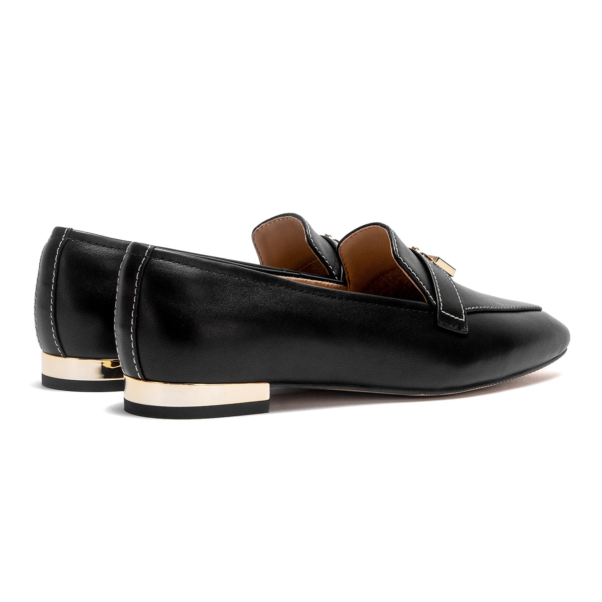 CHCH Women's Flat Shoes 2025 Autumn New Comfortable Cow Leather Black Business Commuter Women's Shoes