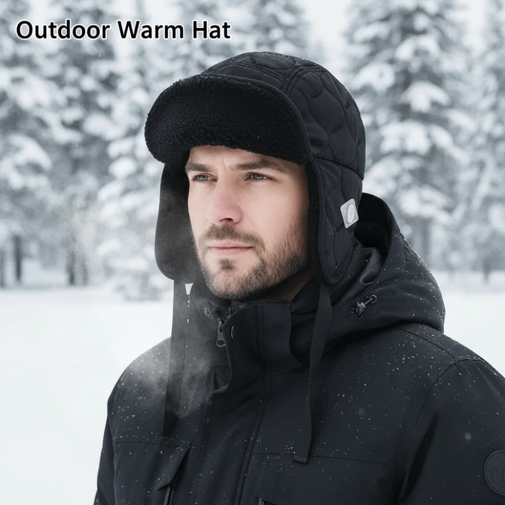 1/2/3PCS Windproof Warm Hat Winter Fleece Thickened Thermal Outdoor Ski Hat Earflap Men Women Cycling Ear Protectors Hats