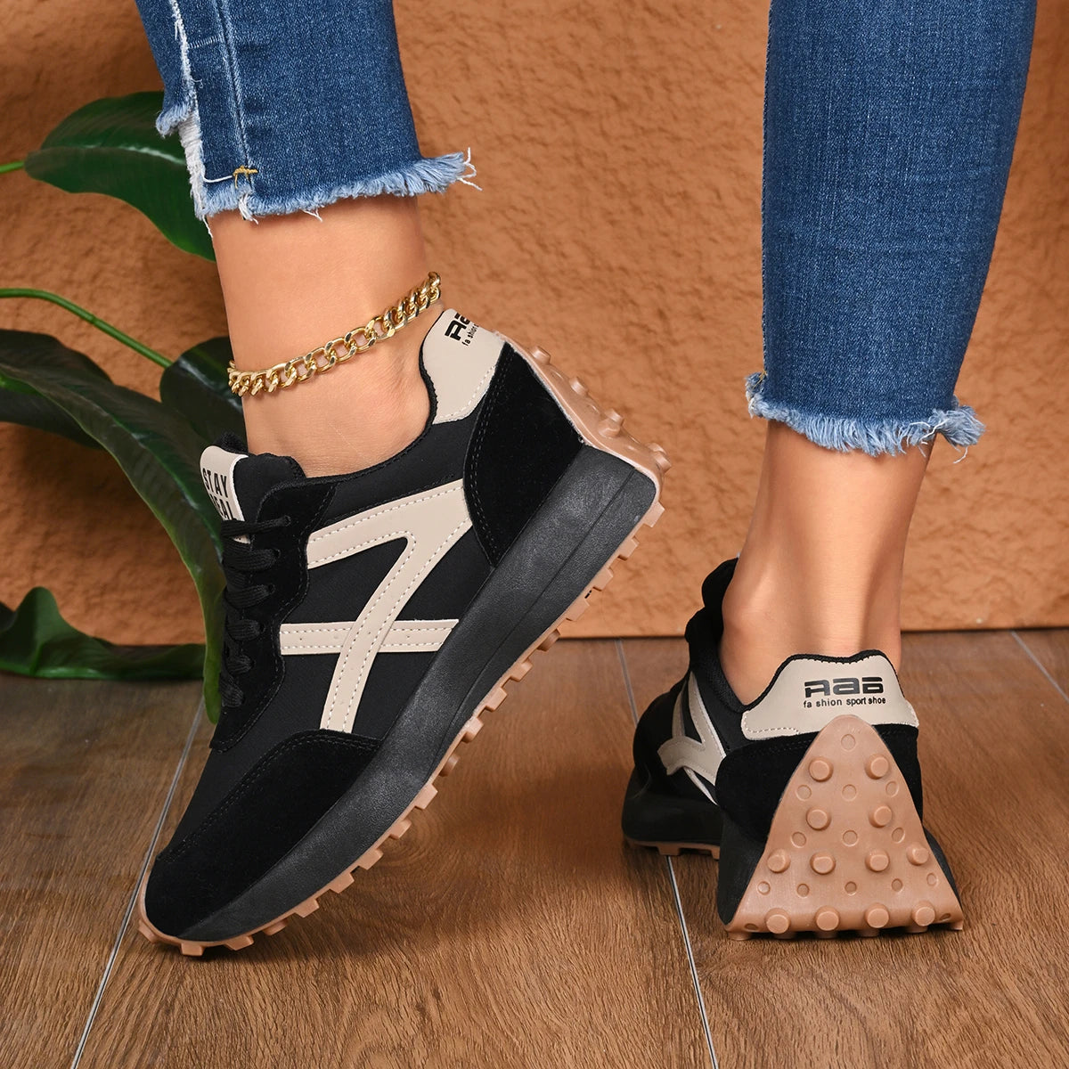 2026 New Women  Sneakers Spring Casual Lace Up Sport Sneakers Luxury Platform Anti-slip Running Shoes Women Zapatos De Mujer