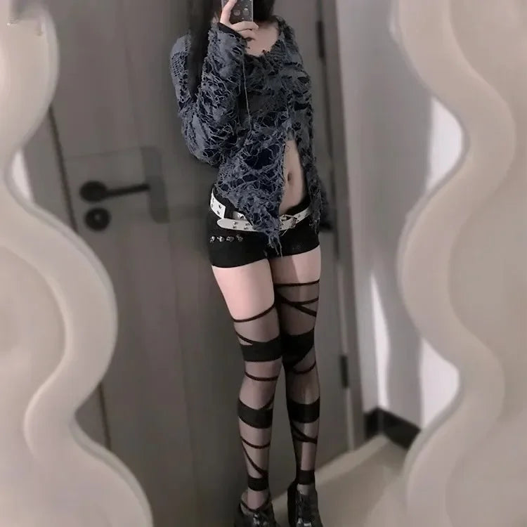 Women’s Sheer Geometric Pattern Tights